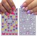 VOTACOS 7 Sheets Flower Nail Art Stickers - 3D Embossed Spring Floral Decals for Manicure | Colorful Daisy French Tip Accessories - Buy Online on GoSupps.com