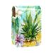Lipstick Case Leather Lip Gloss Lipstick Organizer with Mirror Mini Lipstick Holder Bag Fruit Tropical Flower Pineapple N585m6mqxr