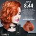 Femmas 3x Light Blonde Copper Intensive 8.44 - Professional Cream Hair Color with Argan Oil & Keratin - Permanent Hair Tinting 100ml | Radiant Results - Buy Online on GoSupps.com