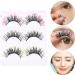 minkissy 3 Pairs Fake Eyelashes Fluffy Eyelashes Extensions Glitter Eyelashes Makeup Supplies for Women Girls - Buy Online on GoSupps.com