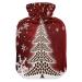 Snowflakes Christmas tree hot bottle with cover heat bottles for pain relief hot water bag feet and bed warmers for women 1l