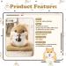 MUZIRI KINOKOO Plush Hamster Pillow Blanket | Cute Office Nap Blanket | Foldable TV Sofa Throw | Soft Stuffed Toy Blanket | Light Coffee - Buy Online on GoSupps.com