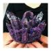 Natural Crystal Rough 1pcs Natural Purple Ghost Phantom Quartz Crystal Cluster Crystal Specimen Minerals Reiki Home Decoration Crafts 600-800g