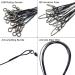 Stainless Steel Fishing Wire Leader Line 100-120Lb Heavy Duty with Rolling Swivels and Snap Connect - 25-30 PCS | Black - Buy Online on GoSupps.com
