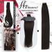 Moresoo 35 cm Tape In Extensions - Real Hair #2 Darkest Brown Seamless Hair - 20 Pieces / 40g Remy Hair - Buy Online on GoSupps.com