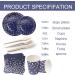 168Pcs Navy blue Party tableware Supplies Navy Blue Paper Plate with Silver Dot Serve 24 Guests Blue Party Plates Cups and Napkins Sets for Birthday Wedding Baby Shower Party Graduation Decorations - Buy Online on GoSupps.com