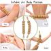 Deston 2pcs Wooden Therapy Massage Stick Set for Maderoterapia - Lymphatic Drainage, Cellulite Reduction, Muscle Release - Handheld Trigger Point Massager with 12 Rollers - Curved and Straight - Buy Online on GoSupps.com