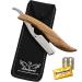 Professional Vintage Straight Edge Barber Razor - Salon Quality Cut Throat Shavette by Sharpend - 1 Pu Leather Storage Bag Premium Stainless Steel Quality Single Blade Straight Edge - Moustache & Beard Shaper Men's Manual Shaver Safety