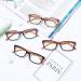 Doovic Blue Light Filter Reading Glasses - Black Rectangular Frame with Bamboo Patterns for Men & Women - Strength 1.0 - Buy Online on GoSupps.com