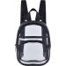 UEASE Clear Mini Backpack for Girls 9x7.5x2.8 in, Stadium Approved Waterproof Transparent Bag for Sports, Travel, Concert - Black - Buy Online on GoSupps.com