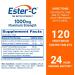 Ester-C Vitamin C 1000 mg Tablets â€“ 120 Count, Immune Booster, Stomach-Friendly & Gluten-Free - Buy Online on GoSupps.com