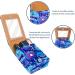 Travel Lipstick Organizer Case - Portable Makeup Bag with Mirror | Abstract Blue Cartoon Dinosaur Design - Buy Online on GoSupps.com