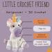 LEISURE ARTS Little Crochet Friend Animals Crochet Kit - Easy Animal Crochet for Kids & Adults - Includes Yarn & Instructions - 8 Amigurumi Unicorn - Buy Online on GoSupps.com