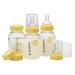 Medela Breast Milk Storage Bottles  3 Pack of 5 Ounce Breastfeeding Bottles with Slow Flow Nipples  Lids  Wide Base Collars  and Travel Caps  Made Without BPA 3 Count (Pack of 1)