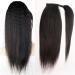 Ponytail Extension Kinky Straight Ponytail Long Yaki Straight Wrap Around Ponytail Extension for Black Women Brazilian Human Hair Ponytail Clip in Ponytail Hair Piece Ponytail Hairpiece for Women (C 22inches 100g Kinky Straight - Buy Online on GoSupps.com