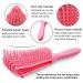 Flex Detangling Brush Set with Edge Brush & Rat Tail Combs for Natural Curly Hair - No Pain, Easy Clean - 5 Pc Pink + Black - Buy Online on GoSupps.com