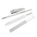 Tweezerman 4pce Glass Manicure Set - Professional Nail Kit for The Perfect Nails Includes Glass Nail File & Buffer Nail Clippers Pusher Suitable for Women Men & Teenagers