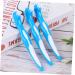Buy Homsfou 3ST Two-Color Prosthesis Brush - Gentle Hygiene Cleaner for Dentures | Dental Floss Cleaning Brush for Kids - 1 Piece (Blue) - Buy Online on GoSupps.com
