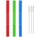Sensory Teething Tubes(3 Pack) Soft Silicone Teether Toy for Babies - Therapeutic Chewy Stick for Kids Boys and Girls with Autism ADHD SPD Biting Chewing Oral Motor Needs(Blue Green Red)