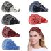 Carede Paisley Bandana Headband for Women with Elastic Yoga Headband Outdoor Hairband Adjustable Turban Headwrap Pack of 6 No5(mixed 6 pcs) 6 Piece Set