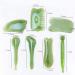 7-Piece Natural Resin Gua Sha Scraping Massage Tool Set for Face, Back, and Neck - Green - Buy Online on GoSupps.com