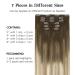 18 Clip in Hair Extensions - Real Human Hair - Walnut Brown to Ash Brown & Bleach Blonde - 120g - Buy Online on GoSupps.com