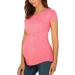 Love2Mi Women's Maternity Nursing Shirt - Wrap Layered Design, Stop Maternity Top, S-Pink M - Buy Online on GoSupps.com
