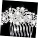 Angoily Bridal Wedding Hair Comb Slide Clip Rhinestone Hair Comb Floral Rhinestone Hair Pin Silver Accessories Bride - Buy Online on GoSupps.com