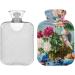 Naanle Oil Painting Bird & Flowers Heat Bottle 1L - Transparent Hot Water Bottle for Bed & Pain Relief | Thermal Therapy & Comfort - Buy Online on GoSupps.com