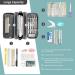 Vnieetsr Large Pencil Case Big Capacity Pencil Bag Large Storage Pouch 3 Compartments Desk Organizer Marker Pen Case Simple Stationery Bag Pencil Holder (Gray) - Buy Online on GoSupps.com