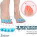 Universal Size 3 Pairs Toe Separators - Toe Spacers for Overlapping Toes, Bunions, and Tightness Relief - Blue - Buy Online on GoSupps.com