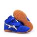 COWOX New Fighting Shoes Indoor Training Competition Boxing Shoes Rubber Magic Buckle Children Wrestling Shoes Blue 12kid