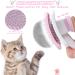 Self-Cleaning Cat Brush for Short-Haired Cats | Pet Grooming Brush with Grip - Ideal for Long & Short Hair (Pink) - Buy Online on GoSupps.com