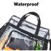 Stadium Approved Clear Tote Bag | Adjustable Shoulder Strap | Zippered Top | Black | 12x12x6 - Buy Online on GoSupps.com