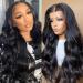 13x4 Lace Front Body Wave Human Hair Wig for Black Women - 14 Inch T-Part, Glueless, 150 Density - Buy Online on GoSupps.com