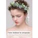 Haze Blue and White Flower Crown Headband for Women and Girls - Adjustable Ribbon, Wedding Hair Wreath - Buy Online on GoSupps.com