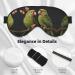 Buy Couple Parrots Olive Print Unisex Sleep Eye Mask | Soft Comfort Eye Shade Cover for Travel Yoga & Shift Work - Buy Online on GoSupps.com