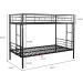 Metal Bunk Bed Full over Full Bunk Bed for Kids Adults Twin-Over-Twin Bunk Bed with Metal Frame and Ladder Bunk Bed Twin Over Twin Bunk Beds Metal Twin Size Bunk Beds Frame No Box Spring Needed(A Full A - Buy Online on GoSupps.com