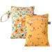 Maeau 2 pieces Wetbags for cloth diapers diaper bag diaper bag baby wetbag organizer bags nasty kindergarten wet bag reusable wetbag washable gym bag 18 * 25cm pattern 1