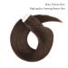 Buy Premium Dark Brown #2 Tape-In Hair Extensions - 50g Remy Human Hair 20 Pieces Invisible & Reusable 55 cm - Buy Online on GoSupps.com
