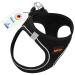 Petex dog harness for small & medium -sized dogs - TUV tested - Made in Europe - puppy dishes with Air Mesh technology - reflective and breathable - breast dishes for dog - dog harness black XS