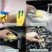 Clocked Two-Sided Kitchen Sponge - 96 Pack Stain Remover Shear Sponge | Durable & Effective Cleaning Tool 11x7x3cm - Buy Online on GoSupps.com