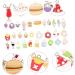 EXCEART 105 Pcs Drip Oil Hanging Accessories Keychain Bread Dangle Pendants Mixed Food Charm Pendant Donut - Buy Online on GoSupps.com