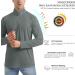 MAGCOMSEN Men's UPF 50+ Long Sleeve Quarter Zip Sun Shirt - Dark Grey Large - Buy Online on GoSupps.com