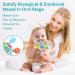 Baby Teething Toy Set | Teether Toys for 0-12 Months | Rattle & Sensory Balls | Blue Color - Buy Online on GoSupps.com