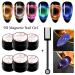 MEET ACROSS 9D Cat Eye Gel Nail Polish Set - Chameleon Magnetic Soak Off UV LED 7 Color Gel with Magnet Stick and Brush - Buy Online on GoSupps.com
