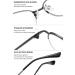 Lanomi Blue Light Filter Reading Glasses - Half Frame Metal Oval Design for Men & Women +1.0 to +4.0 Diopters Anti-Blue Light Visual Aid - Buy Online on GoSupps.com
