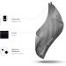 Buy Stryve Gym Towel+ Silver Gray - Antibacterial Anti-Slip Fitness Towel with Magnetic Clip & Bag 105x42.5 cm - Perfect for International Shipping - Buy Online on GoSupps.com