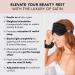 Kitsch Lavender Weighted Sleep Mask in Black - Stylish Satin Eye Cover for Deeper Sleep | 1 Count - Buy Online on GoSupps.com