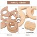 Rosewinec 6-Piece Wooden Baby Bite Ring Set | Handmade DIY Jewelry & Craft | Safe Wooden Figures for Baby's Early Development - Buy Online on GoSupps.com